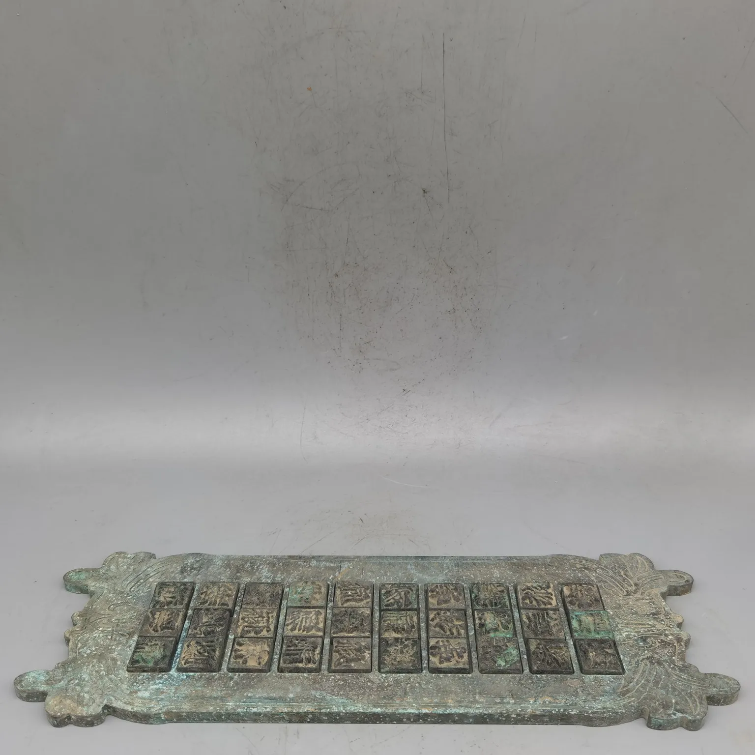 

Exquisite antique bronze Xixia period Movable type printing board home decoration