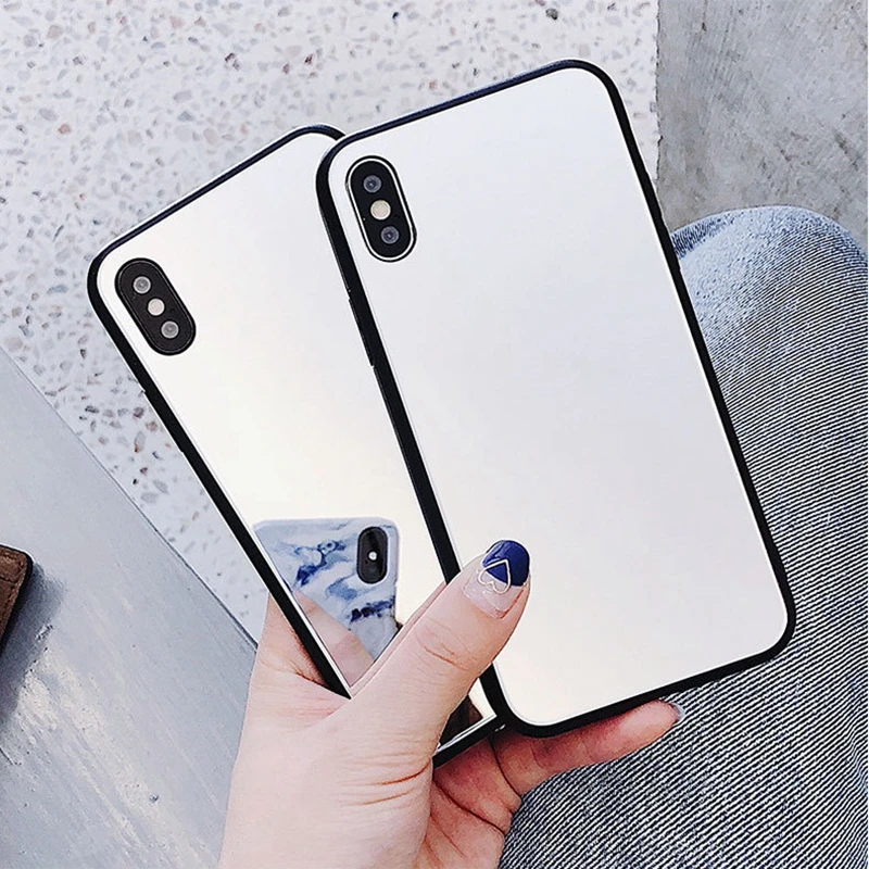 

Plating Mirror Case for Redmi 7A 7 6A 5A 5 Plus Note 7 6 5 Pro for xiaomi Mi A1 A2 Lite Pocophone F1 Cute Soft TPU Cover Shell