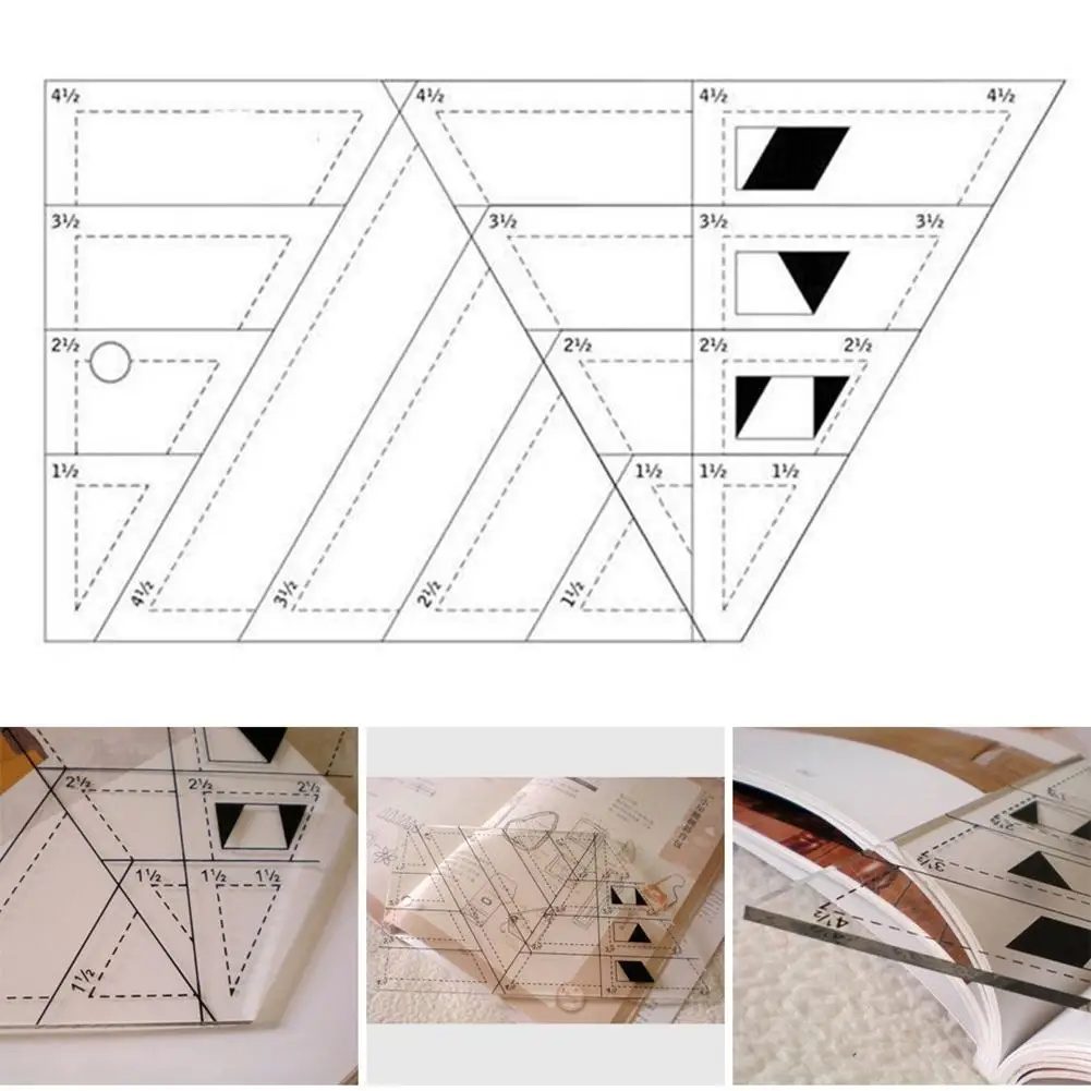 

Shape Measure Trapezoid Patchwork Ruler DIY Quilting Tailor Sewing Craft Tool