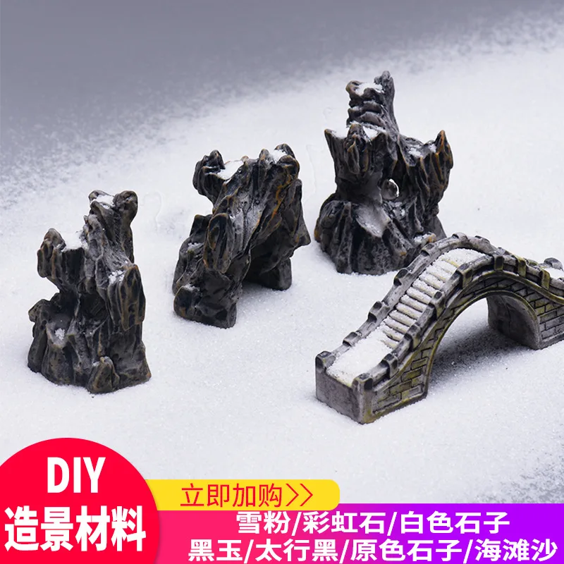 

Micro Landscape Material Architecture Sand Table Model Landscaping Material Railway Stones Snow Powder Rainbow Stone