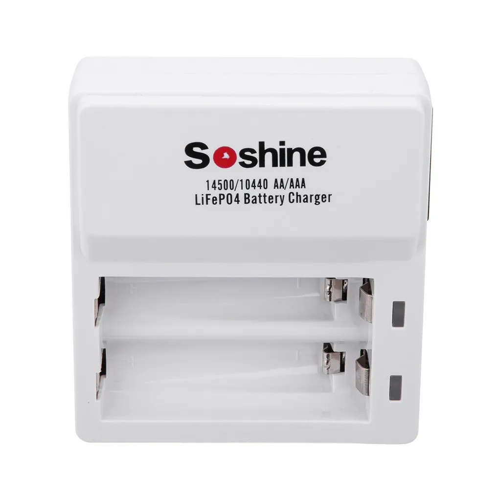 Soshine умное зарядное устройство для Li-FePO4 14500 10440 Ni-MH AA AAA батарея Автоматическая Предупреждение ющая индикация безопасная быстрая зарядка