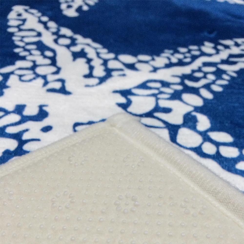 Yazi Коврики для кухни Нескользящие резиновые коврики для ванной фланелевые кухонные коврики домашний ковер синий