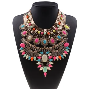 Amazon Hot Selling Necklace Cross Border Accessories New Products Europe And America Fashion Retro Crystal Leaf Pendant