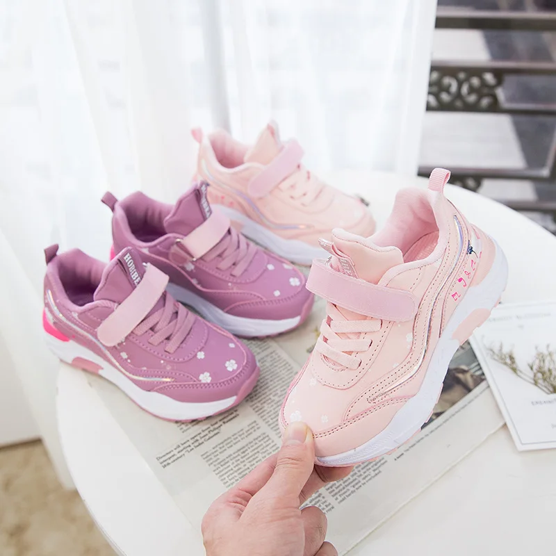New Cool Children Casual Girls Shoe Autumn Youth Girl Shoes Designer Children Trainers Girls Purple Kids Shoes For Girl Sneakers