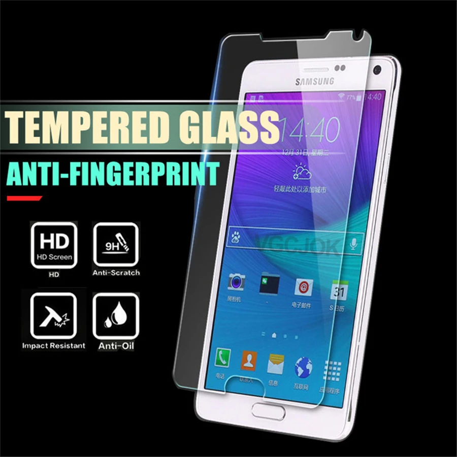 

9H Tempered Glass For Samsung Galaxy Note 2 3 note 4 5 S6 S7 Screen Protector On J2 J5 J7 Prime S4 S5 mini Glass Protective Film