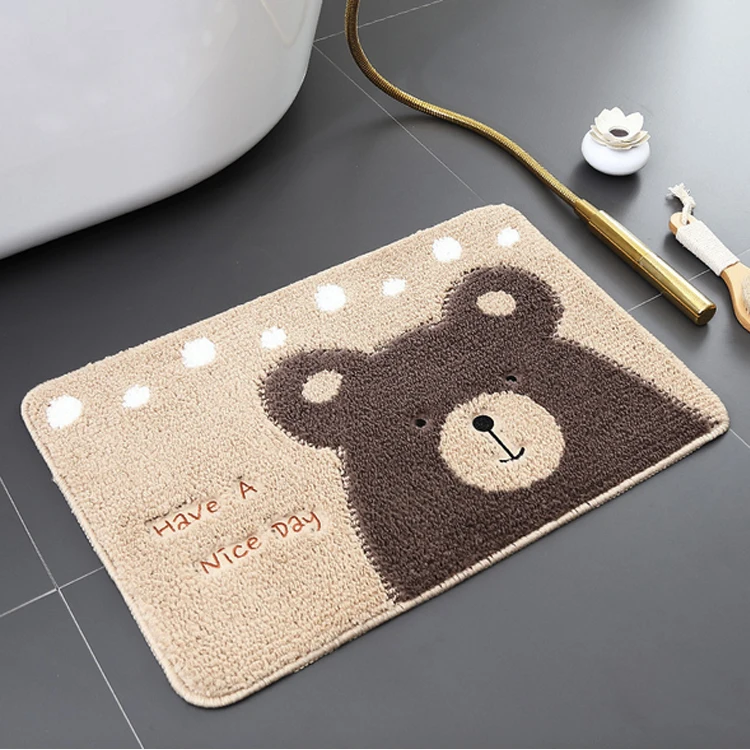 brown bear Мультяшные животные, коврик для ванной, ковер, коврик для туалета, смешной ванной комнаты, гостиной, двери, лестницы, ванная комната, ножные коврики - Цвет: brown bear