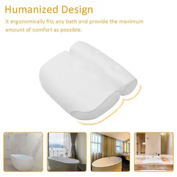 

Breathable 3D Mesh Spa Bath Pillow With Suction Cups Neck And Back Support Spa Pillow For Home Hot Tub Bathroom Accessories