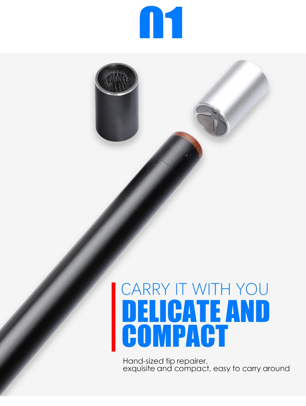 ZOKUE Durable Metal Two-function Tip Repairer Five Colors Options Tip Shaper&Pricker Tool Conveninent Billiard Accessiories