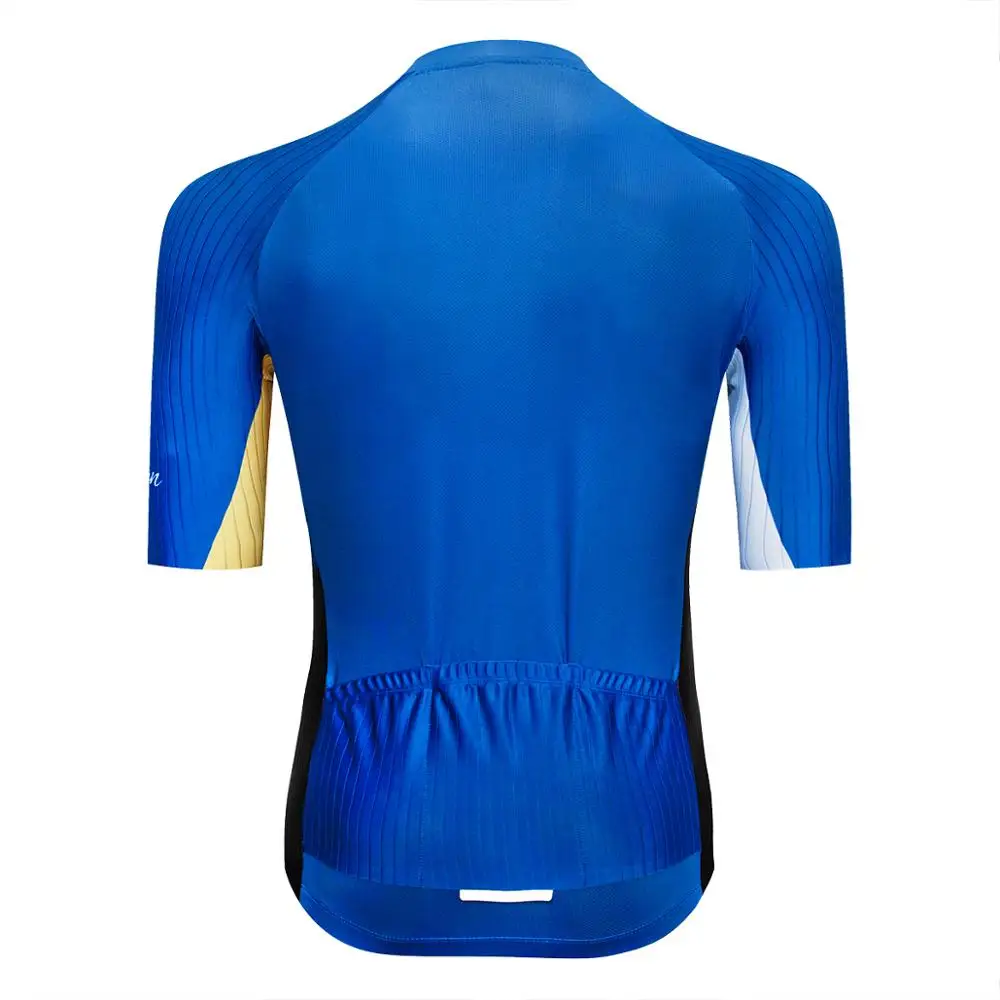 Geeklion Blue Rainbow Aero Fit Cycling Wear Short Sleeves Bike Summer Jersey Ciclismo Bicycle Maillot 2