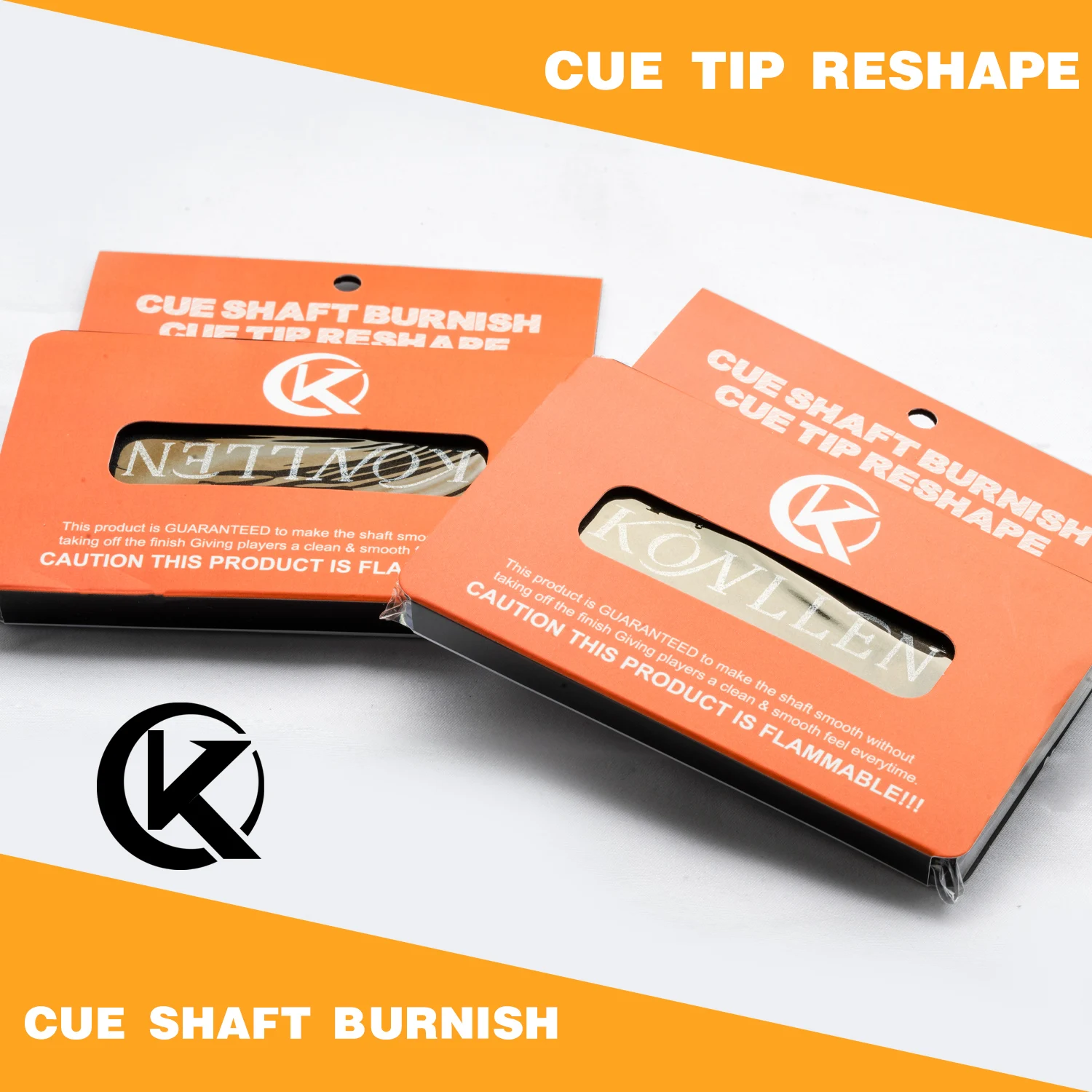 Konllen Billiard Cue Shaft Burnish Cue Tip Reshape 2pcs/1box