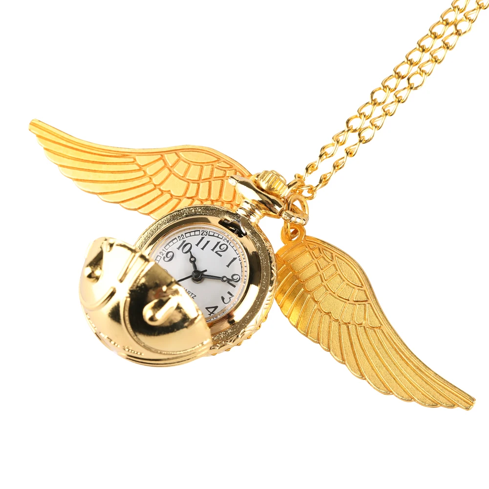 Ретро для мужчин и женщин кварцевые карманные часы Полный Охотник часы стимпанк ожерелье цепь кулон Fob часы унисекс хорошие крылья подарки