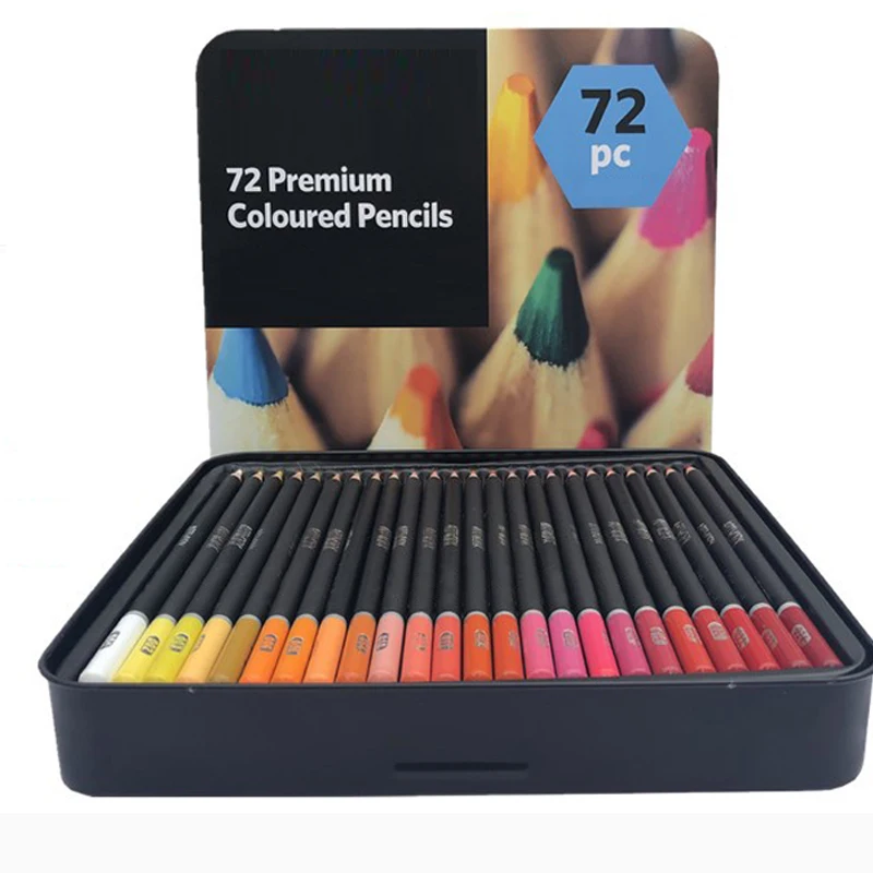 

72 Color Lead Iron Boxed Pencil Set High Quality Environmental Protection Painting Foreign Trade Stationery Set