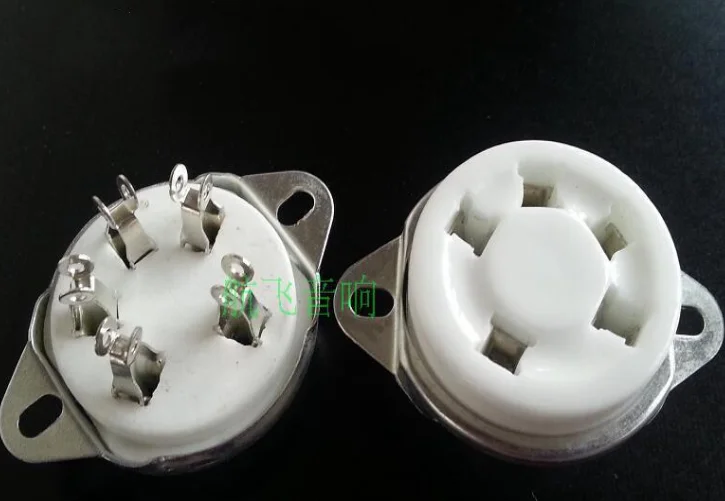 Tin-plated GZC5-2-G позолоченный 5 брюки с широкими штанинами электронной трубки сиденья Желчь машина FU-7 807 пятиногий разъем Hi-Fi "сделай сам" - Цвет: Tin-plated