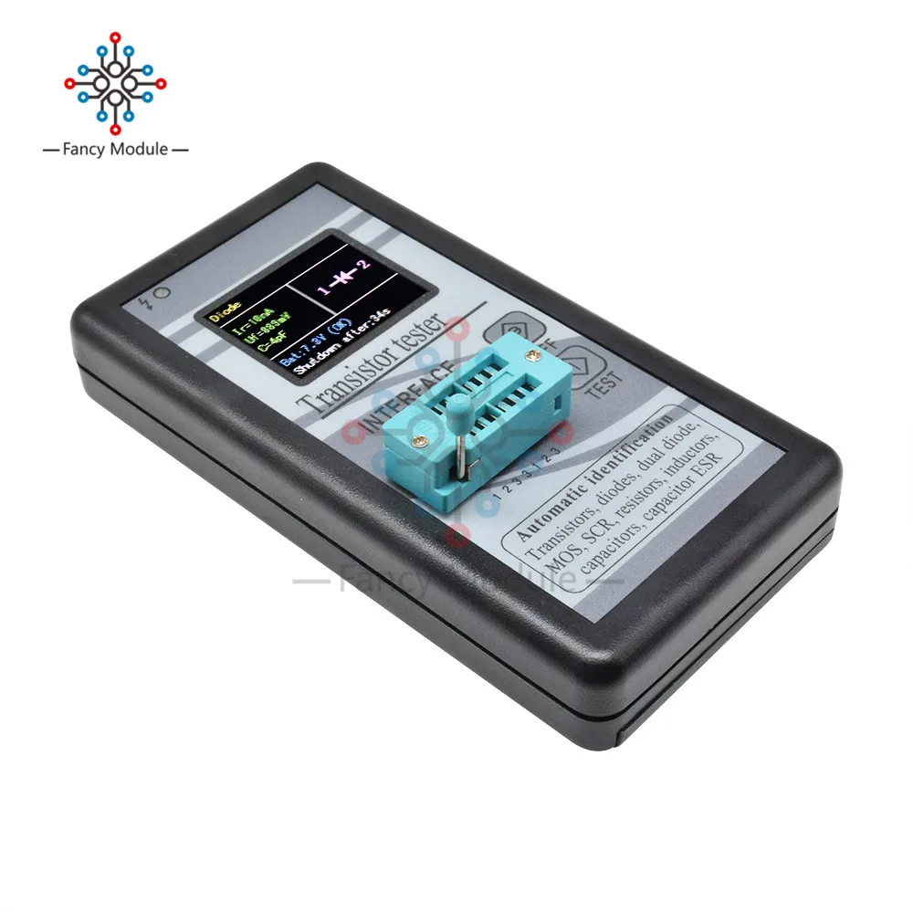 M328 Transistor Tester Automatic Identified Diode Thyristor Capacitance Resistor Inductor Capacitor ESR Meter Checker Detector 4