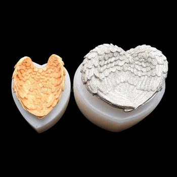 

Crystal Epoxy Resin Mold Angel Wing Storage Box Casting Silicone Mould DIY Crafts Jewelry Decorations Making Tools Drop Shipping