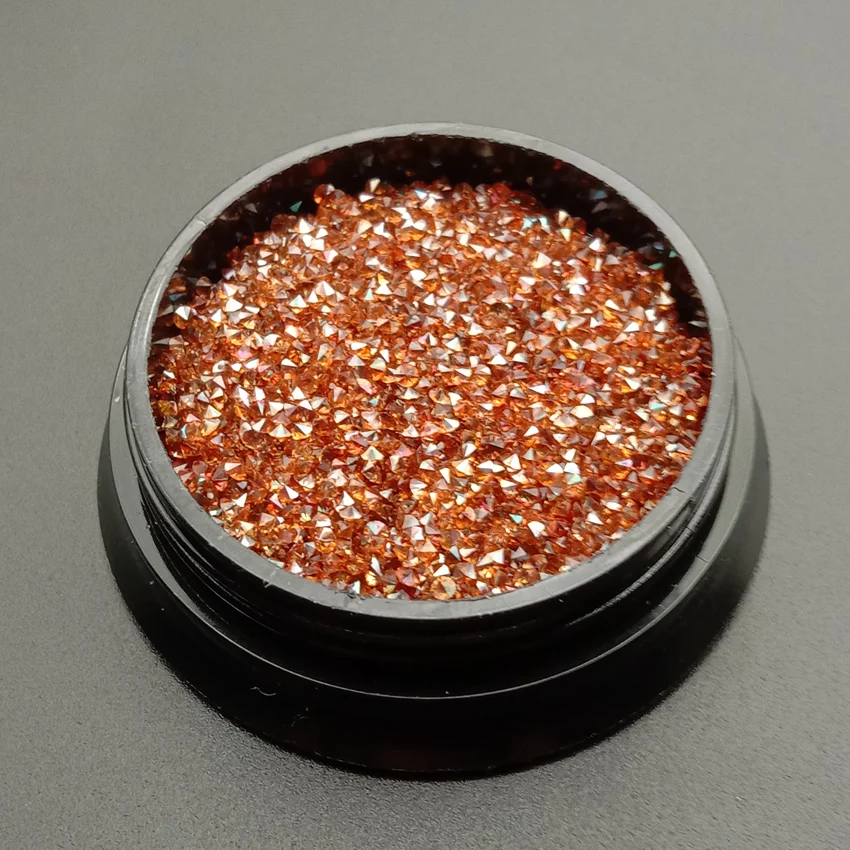 SS3 amber 1 коробка/1440 шт стеклянные Хрустальные Стразы для ногтей дизайн ювелирных изделий микро Стразы для 3D украшения для ногтей 1,2 мм - Цвет: SS3 amber
