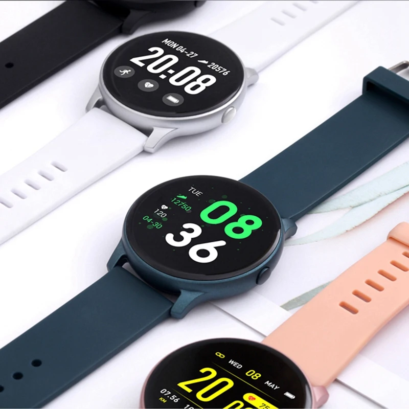 BESTKw19 Men Smartwatch Waterproof Wearable Device Heart Rate Monitor Color Display Sports Women Smart Watch for Ios Samsung Pk