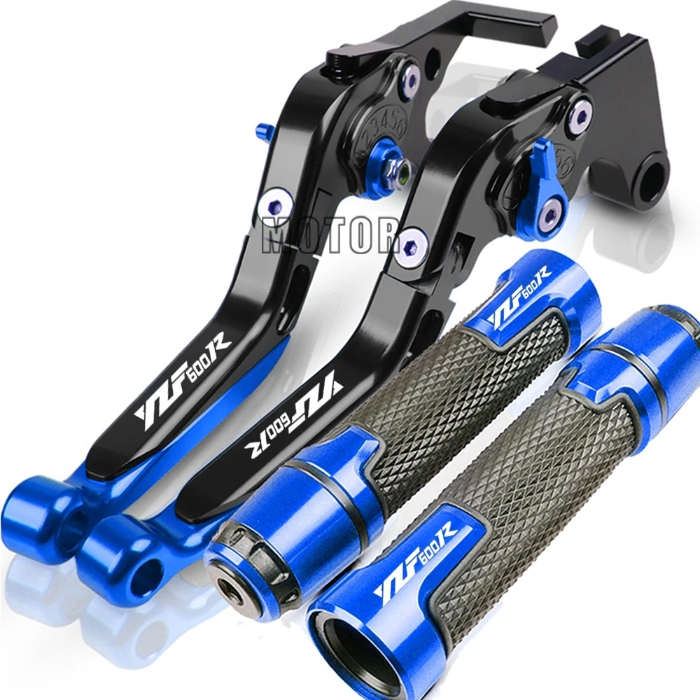 Motorcycle Adjustable Brake Clutch Lever and handle grips set For YAMAHA YZF600R thundercat 1995-2008 2007 2006 2005 2004 2003 | Автомобили