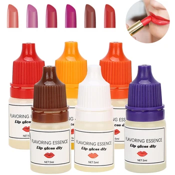 

6pcs Edible Lipstick DIY Material Fragrant Lip Gloss Making Material Makeup Tool 5ml