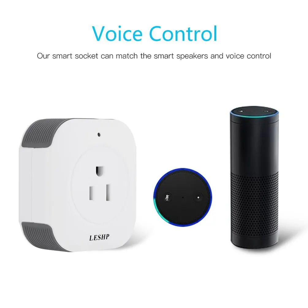 LESHP 2 шт./компл. один Порты и разъёмы Беспроводной мини розетка Smart Plug с USB Выход умная розетка Wi-Fi 100-240 в, штепсельная вилка стандарта США