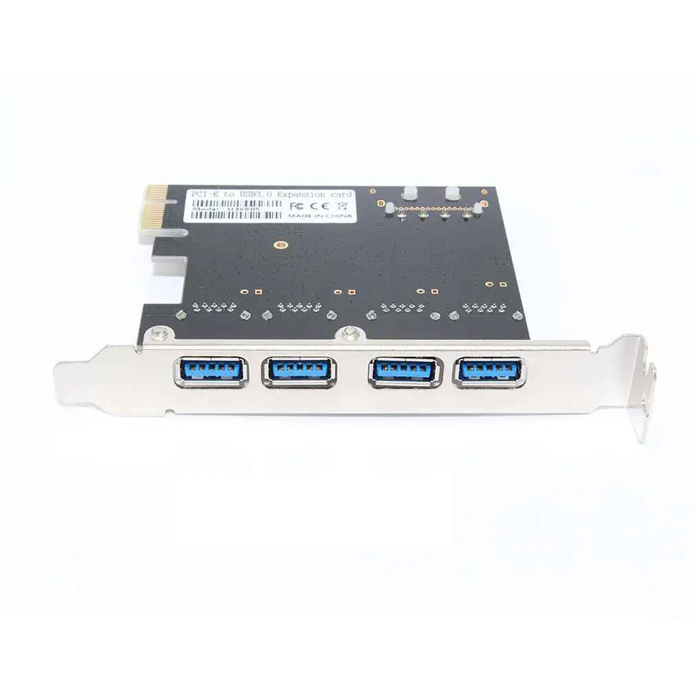 1 pcs Desktop Computer Usb3.0 Expansion Card Four Port Pci-E To Usb3.0 Expansion Card Adapter Card Usb3.0Hub