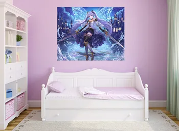 

[Self-Adhesive] 3D Hatsune Miku 269 Japan Anime Wall Stickers Mural Decal Wall Murals AJ WALLPAPER Belly