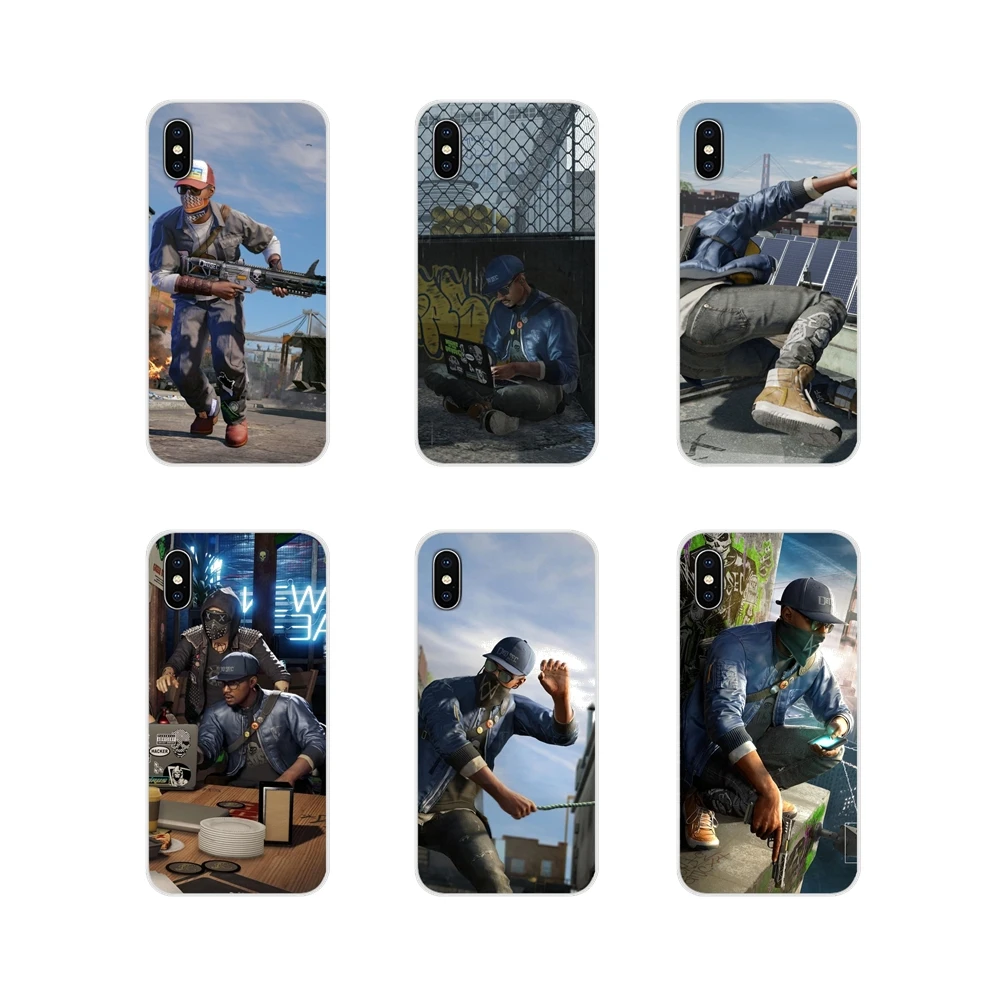 

For Xiaomi Mi4 Mi5 Mi5S Mi6 Mi A1 A2 5X 6X 8 9 Lite SE Pro Mi Max Mix 2 3 2S Watch Dogs 2 Dedsec Accessories Phone Cases Covers