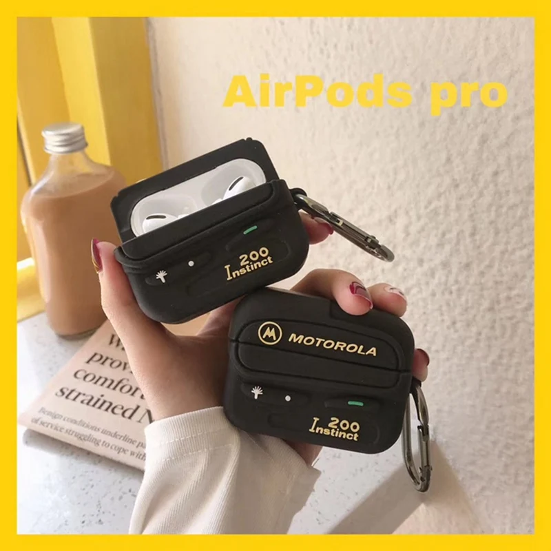 Ретро мода Bluetooth беспроводной силиконовый защитный чехол для Apple Airpods Pro зарядный чехол для наушников