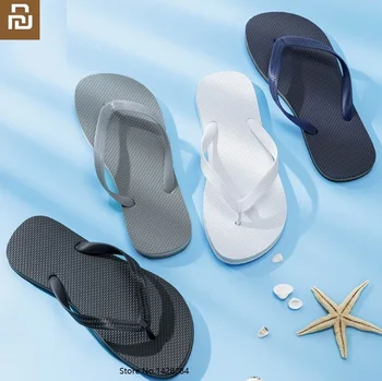 

New UREVO men woman Fashion flip flops Soft and comfortable Non-slip Lightweight couple slippers summer Swim beach shoes
