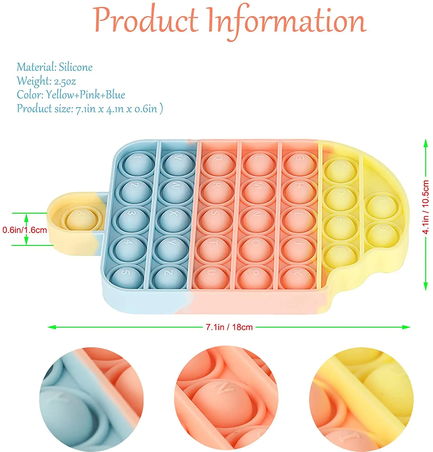 Fun Ice Cream Sensory bubble silicone Desk Game Toys Children school Stress Reliever Fidget Squeeze Board Game Autism ADHD Gift Fun Ice Cream Sensory bubble silicone Desk Game Toys Children school Stress Reliever Fidget Squeeze Board Game Autism ADHD Gift