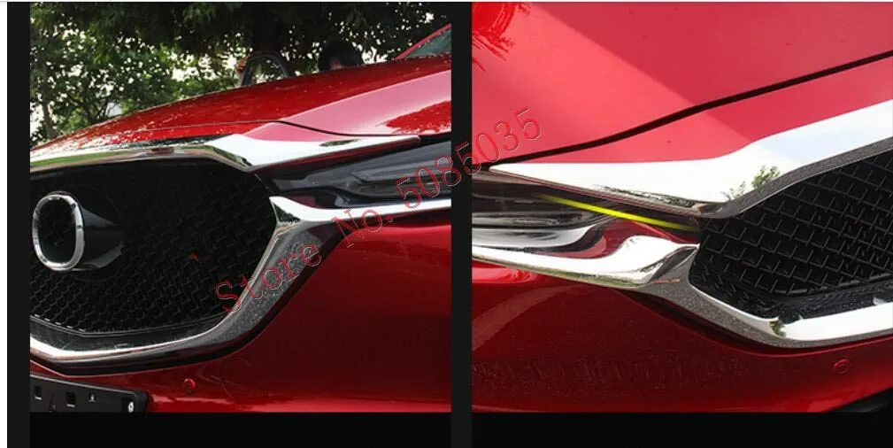 Для Mazda CX-5 CX5 Хромированная передняя решетка гриль капот крышка двигателя отделка ABS аксессуары для внешней отделки