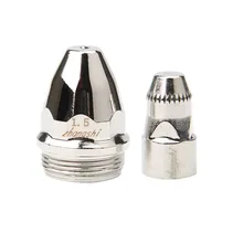 Buse de découpe Plasma P 80, 2 pièces, consommables, tête de torche, électrode, matériau de soudage résistant à la chaleur, Joint de buse de poignée 100