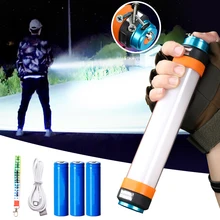 USB высокомощный перезаряжаемый светодиодный светильник-вспышка с магнитом 18650 фонарь, походный светильник, работающий Водонепроницаемый аварийный светильник SOS