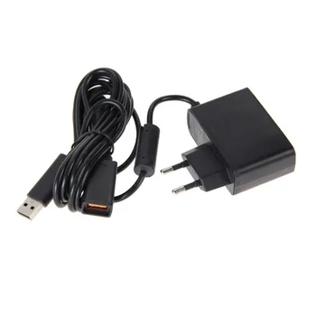 

110-240V AC Adapter Power Supply Cord USB Converter Cable Portable 1-to-2 Power Adapter for Xbox 360 Kinect Sensor