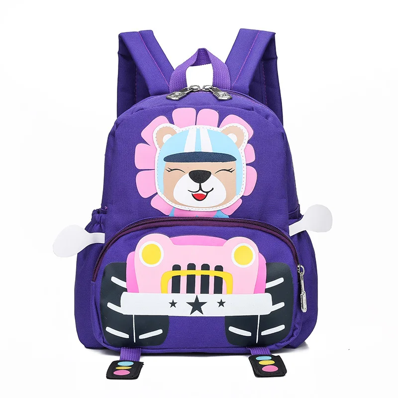 Purple New Children 3D Backpack boys girls school Backpack kids Kindergarten backpack Schoolbag Mochila - Цвет: Purple