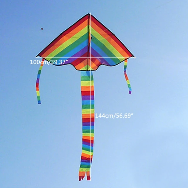 New Long Tail Rainbow Kite Outdoor Kites Flying Toys Kite For Children Kids 6