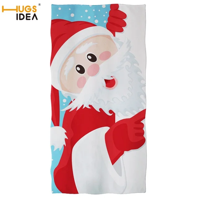 HUGSIDEA Merry Christmas Санта Клаус принт, микроволокно полотенце одеяло мягкое банное полотенце для пляжа покрытие быстро сохнет полотенце для волос s Toalla - Цвет: HMM878