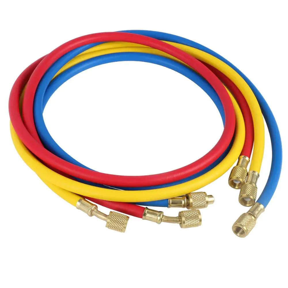 US $23.99 150cm Car Refrigeration Charging Hoses Air Condition Fluoride Pipe Refrigerant Filling Pipe Refrigerators Repair Tool For Dy517
