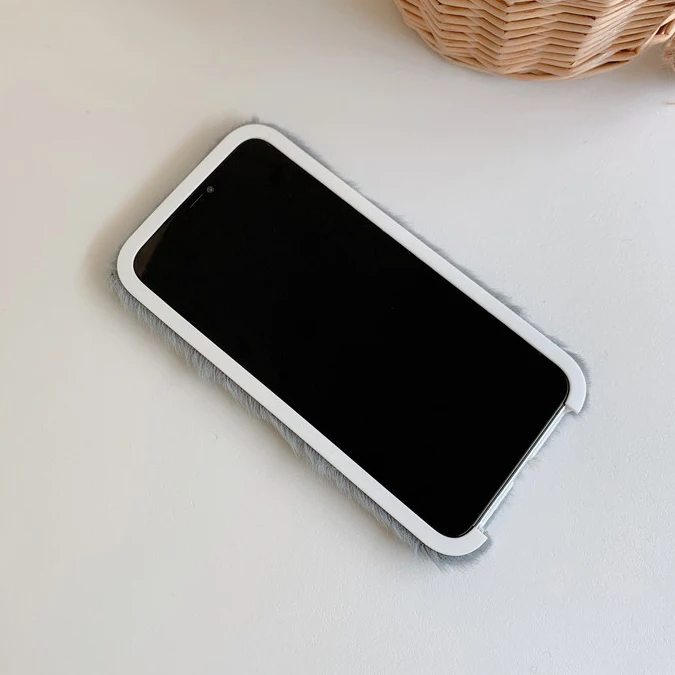 Gelandge мультфильм вышивка мех Чехлы для iPhone X XS XR 11 Pro Max 7 8 Plus теплая рука милый мягкий плюшевый Телефон задняя крышка Coque