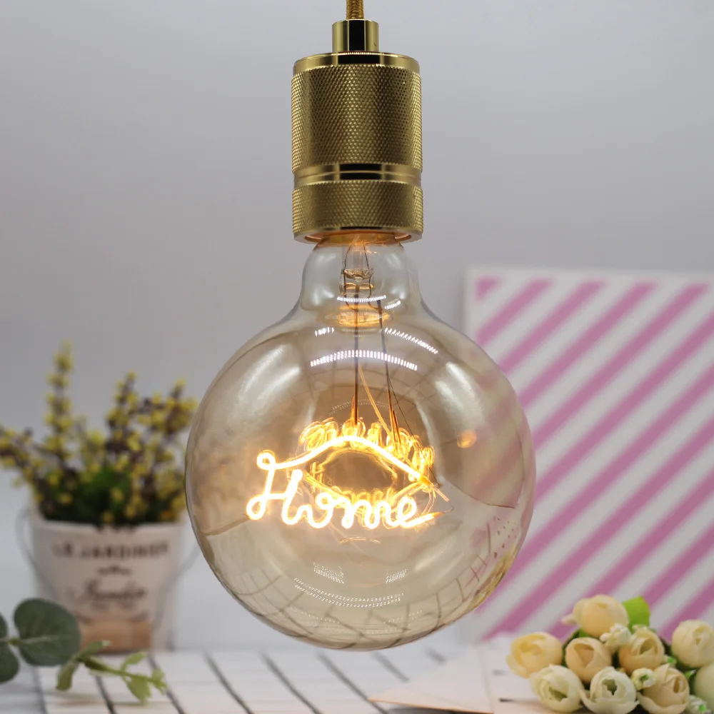 

G125 Edison Bulb Roof Home Soft Filament Flexible Filament Lamp Cool Art Style Decorative Lights Light Source