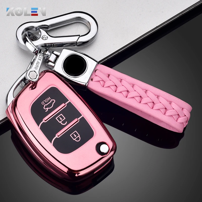 Cover chiave telecomando per Hyundai ix25 ix35 i10 i20 Solaris Tucson Sonata Santa Fe Sport elantra Creta Verna -