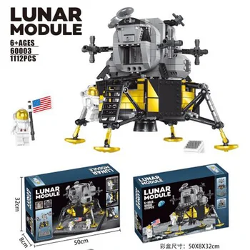 

New 1112pcs Creator Series Apollo 11 Lunar Lander Set Building Blocks Model Compatible 10266 Gift Toys For Children