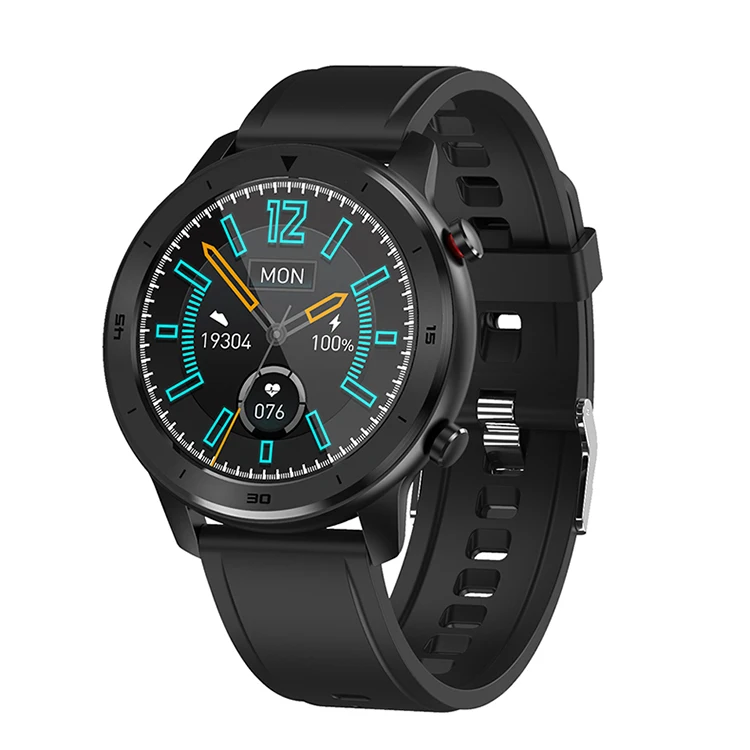 L7 L8 DT78 Bluetooth Смарт-часы для мужчин монитор сердечного ритма кровяного давления жизнь водонепроницаемый смарт-браслет для Android IOS Телефон - Цвет: Black Silicone Strap