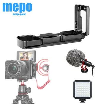 

Quick Release L Plate for SONY A6400 6300 A6100 Vlog Veritical Bracket Holder Hand Grip with Cold Shoe for Microphone LED Light