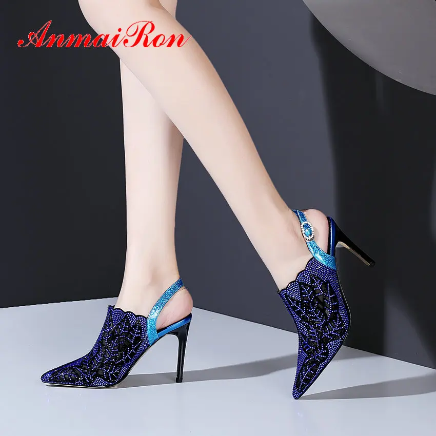 ANMAIRON 2020 Basic Patent Leather Party Buckle Strap Luxury Shoes