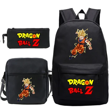

2020 Back To School Backpack Set Pencil Bag Tote Shoulder Bags Dragon Ball Super Goku Black Bagpack Mochila Bags for Boys Gilrs