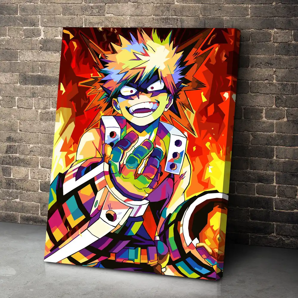 私のヒーロー学界アニメhdプリント絵画キャンバス壁アートポスターbakugou Katsukiポップ写真家の装飾リビングルームフレーム 絵画 書道 Aliexpress
