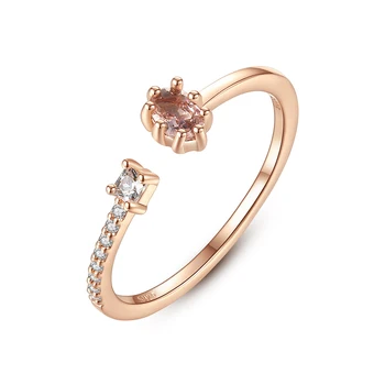 

MetJakt S925 Sterling Silver Exquisite Micro-Inlaid Zircon Fashion All-match Women's Open Ring