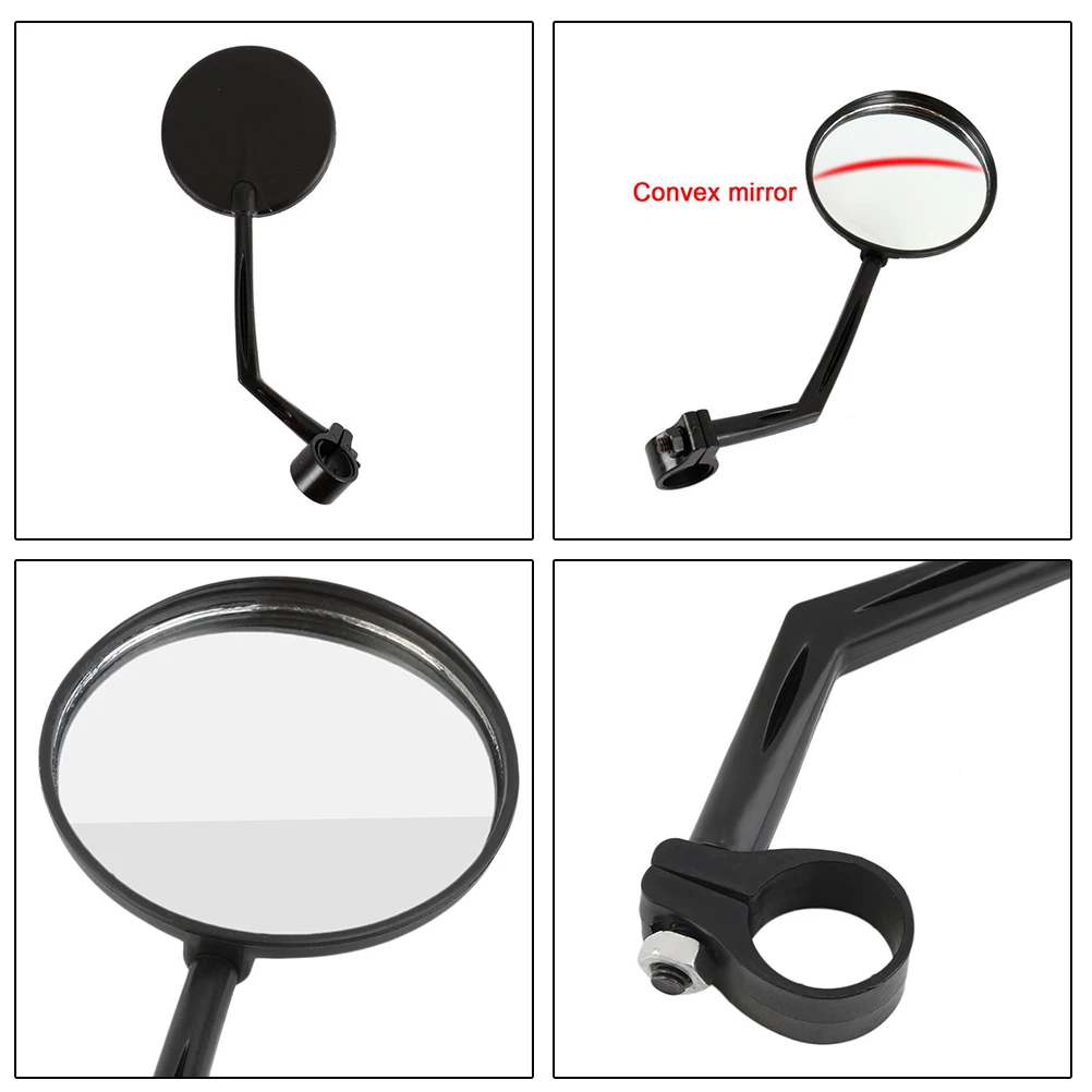 1 Pair Bicycle Rear View Mirror Bike Cycling Wide Range Back Sight Reflector Angle Adjustable Left Right Mirrors