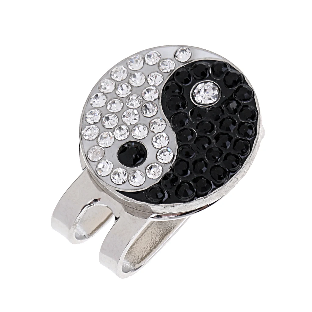 Sturdy Yin Yang Magnetic Hat Clip Golf Ball Marker Fit for Golf Cap Visor